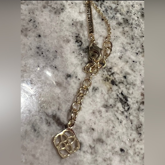 💎 Kendra Scott Davie Dichroic Glass Gold Pendant Necklace - Picture 4 of 4